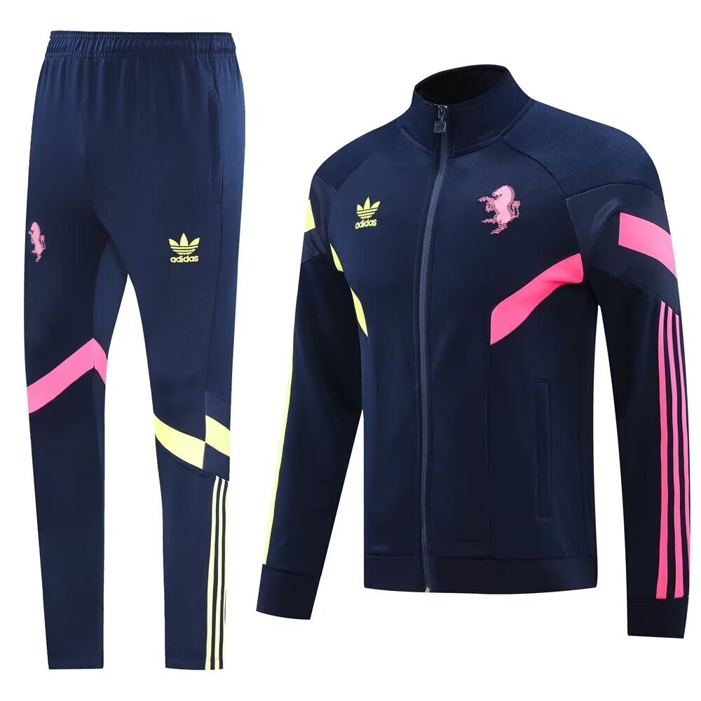 AAA Quality Juventus 24/25 Tracksuit - Navy Blue/Yellow/Pink